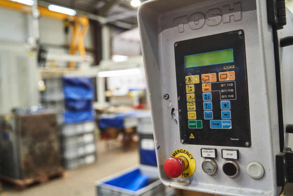 Injection moulding machine control panel