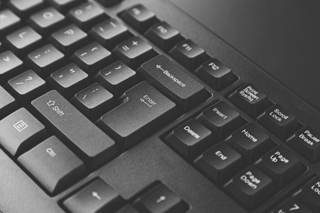 Computer keyboard close up