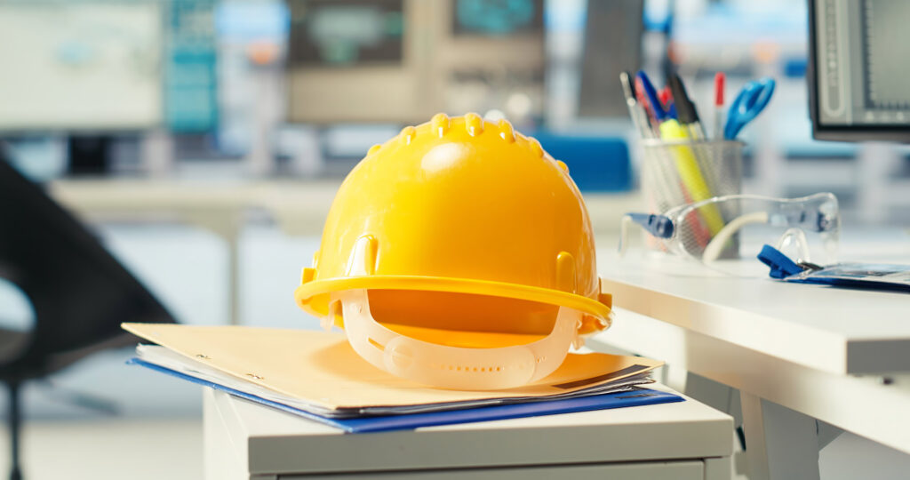 Plastic hard hat